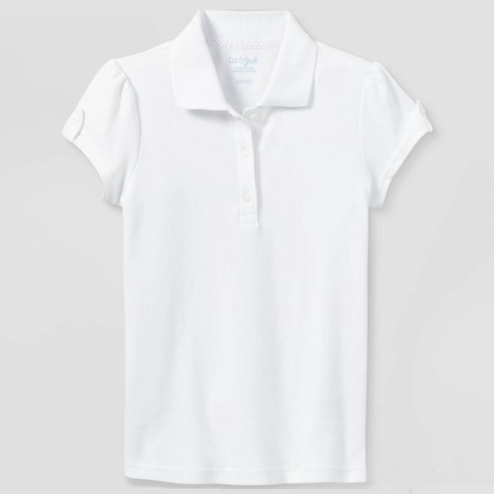 Cat & Jack | Girl's White Polo Short-Sleeve Shirt